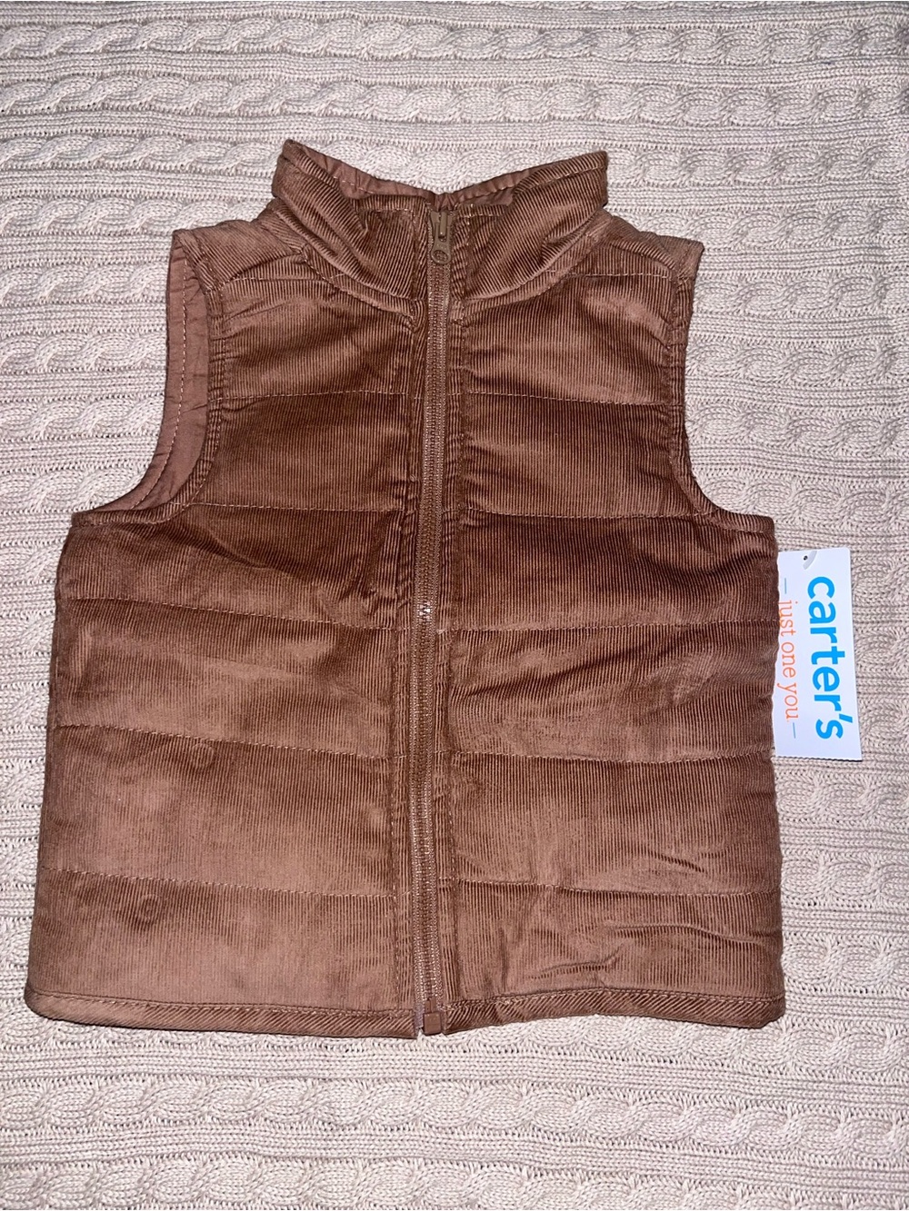 Carter's Brown Corduroy Quilted Kids Vest